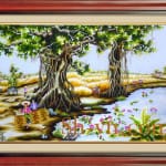 乡村风景画手工刺绣＝可愛的故鄉　19＝SHVN 1119 - 95cm x 145cm (2)